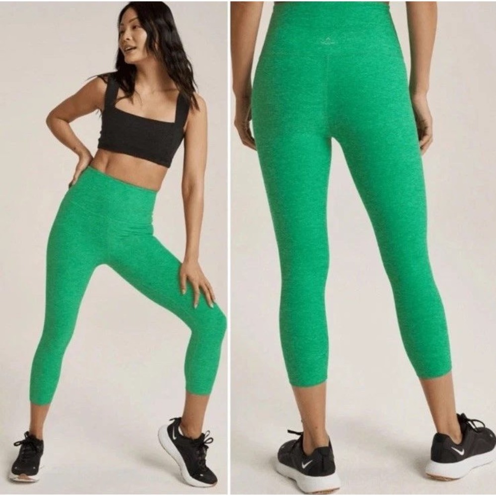 Beyond Yoga Size 1X Green Spacedye High Waisted Leggings Yoga SD3452P Pilates